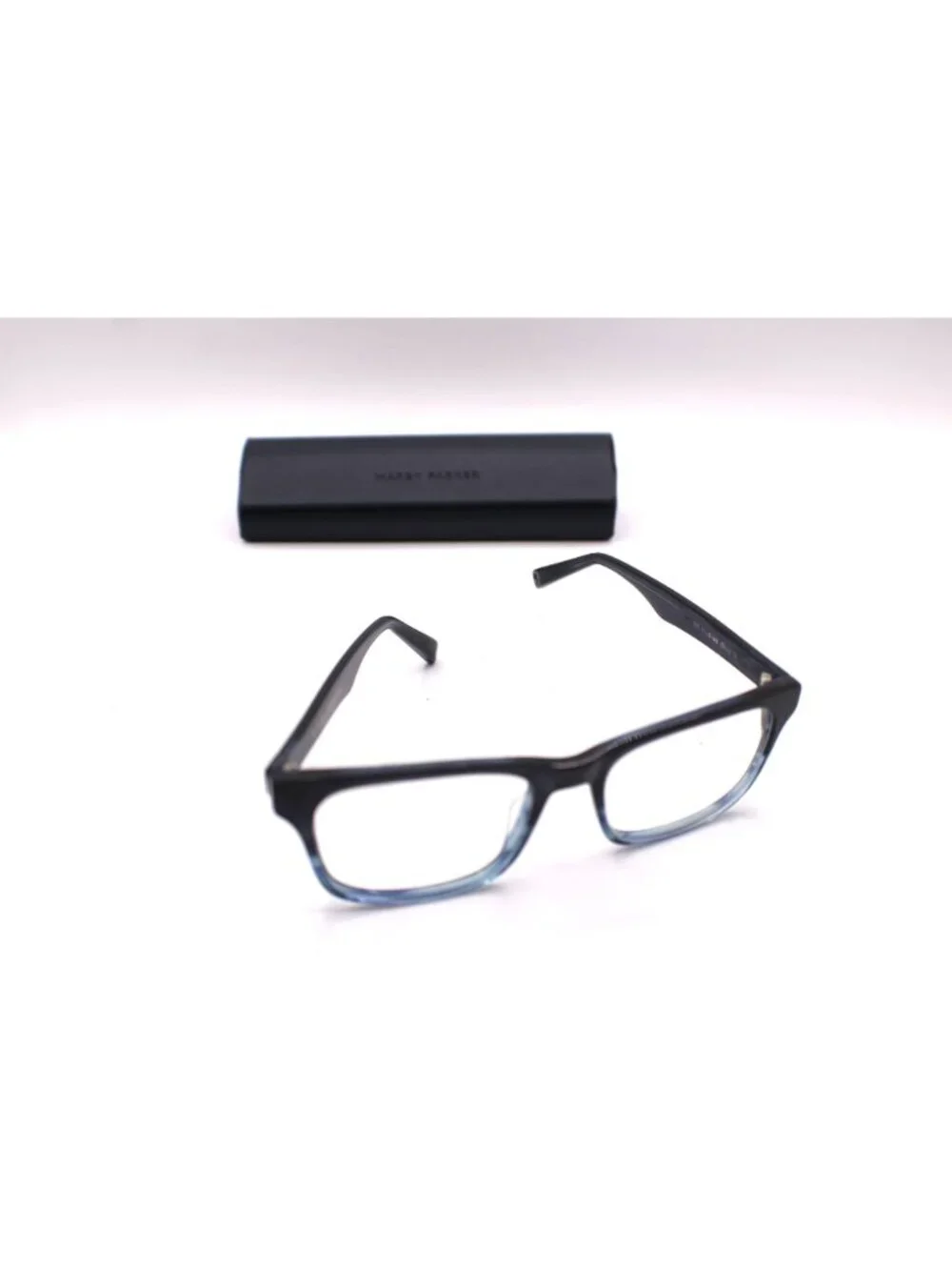Warby Parker Cass Frames Blue Tortoise Gradient Square Eyeglasses With Hard Case